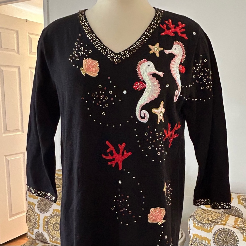 Vintage Quacker Factory Seahorse Sweater